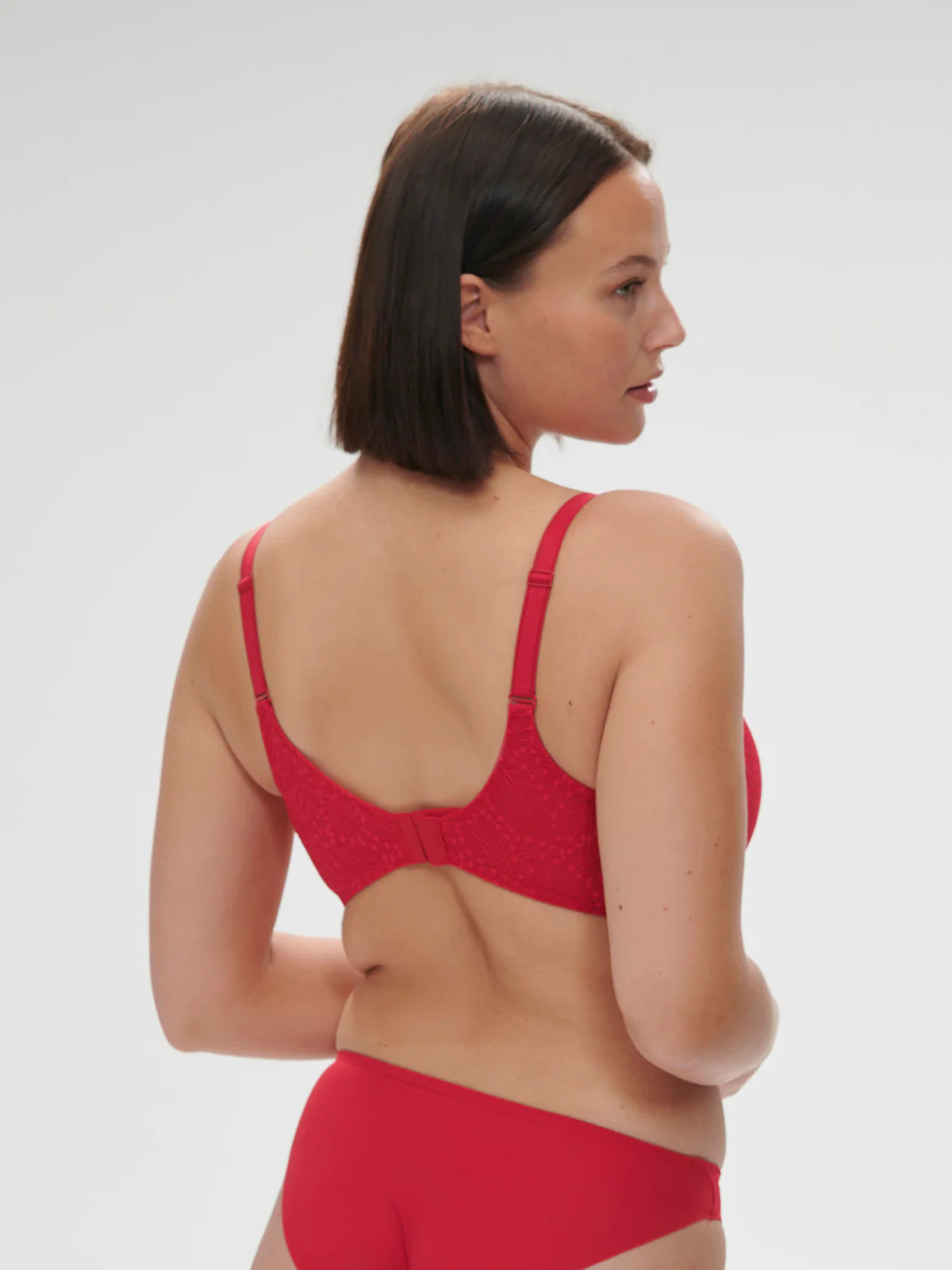 Soutien-gorge sans-armatures structuré - Rubis/rose – Image 8