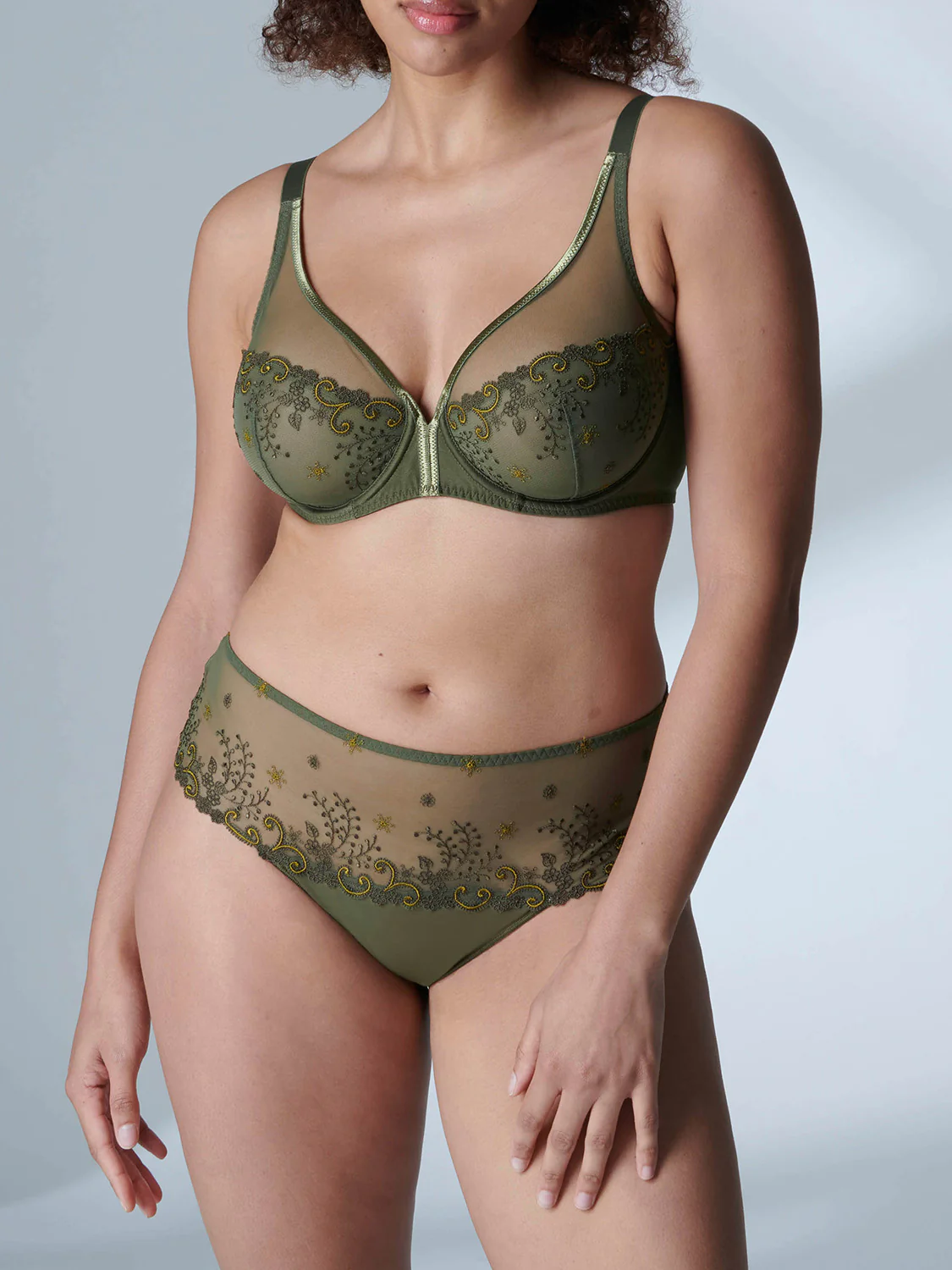 Soutien-gorge triangle emboitant décolleté plongeant - Safari – Image 8