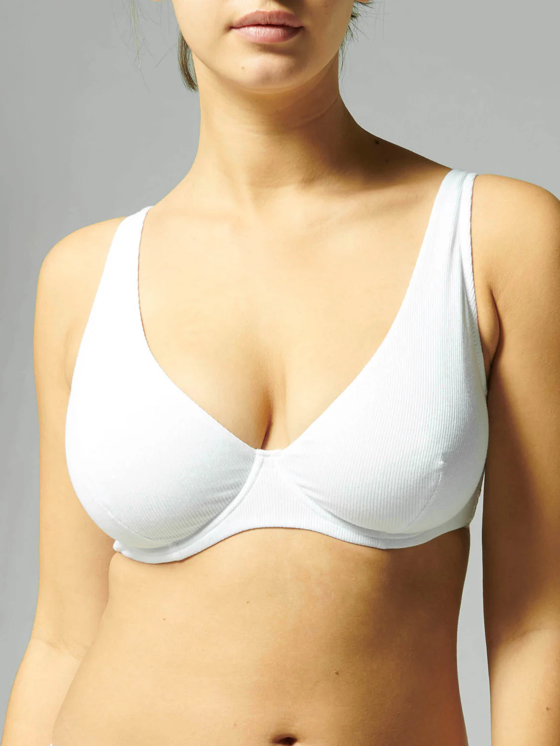 Soutien-gorge avec armatures décolleté plongeant - Blanc – Image 4