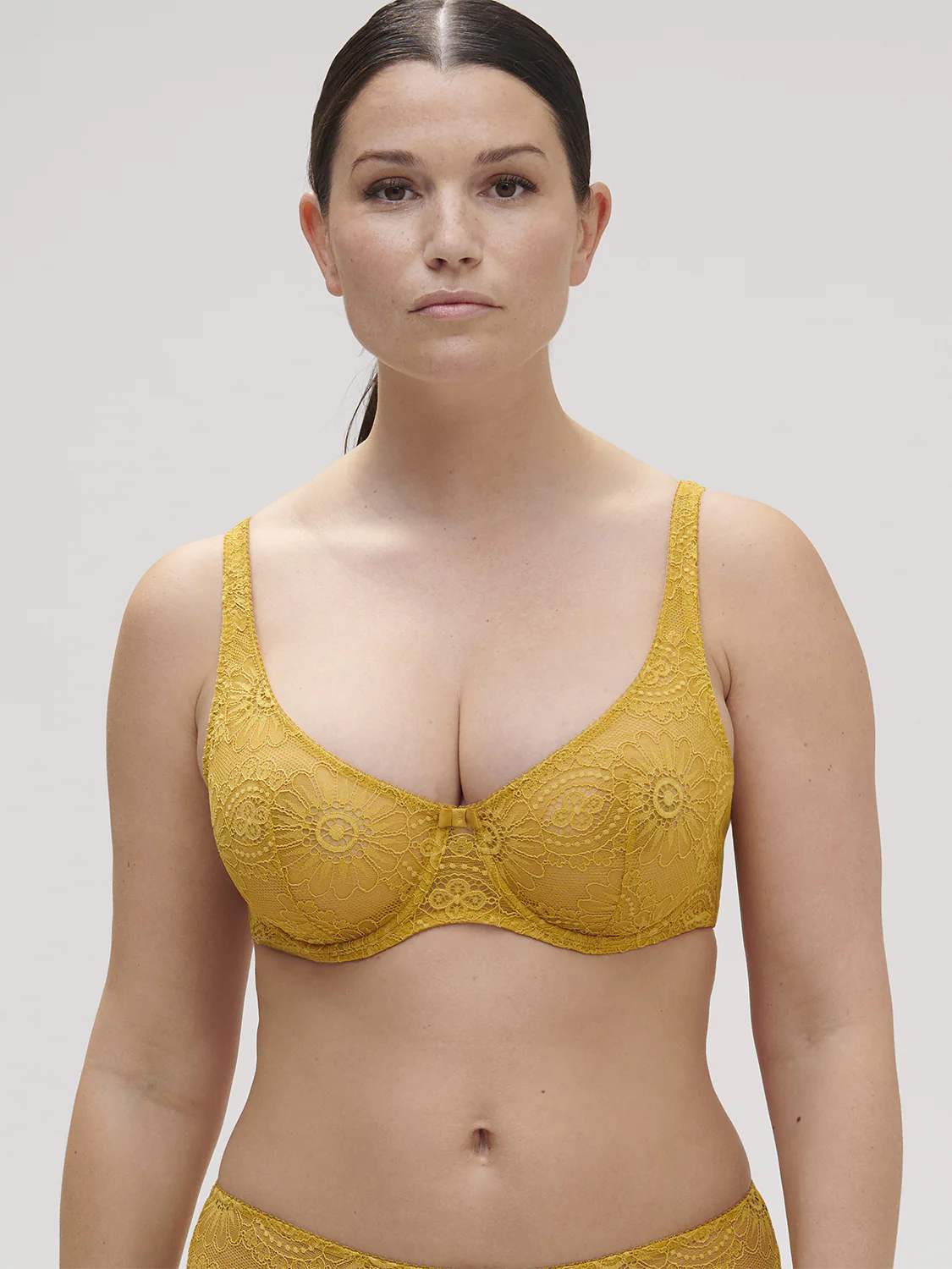 Soutien-gorge armatures décolleté galbé - Golden Yellow – Image 9