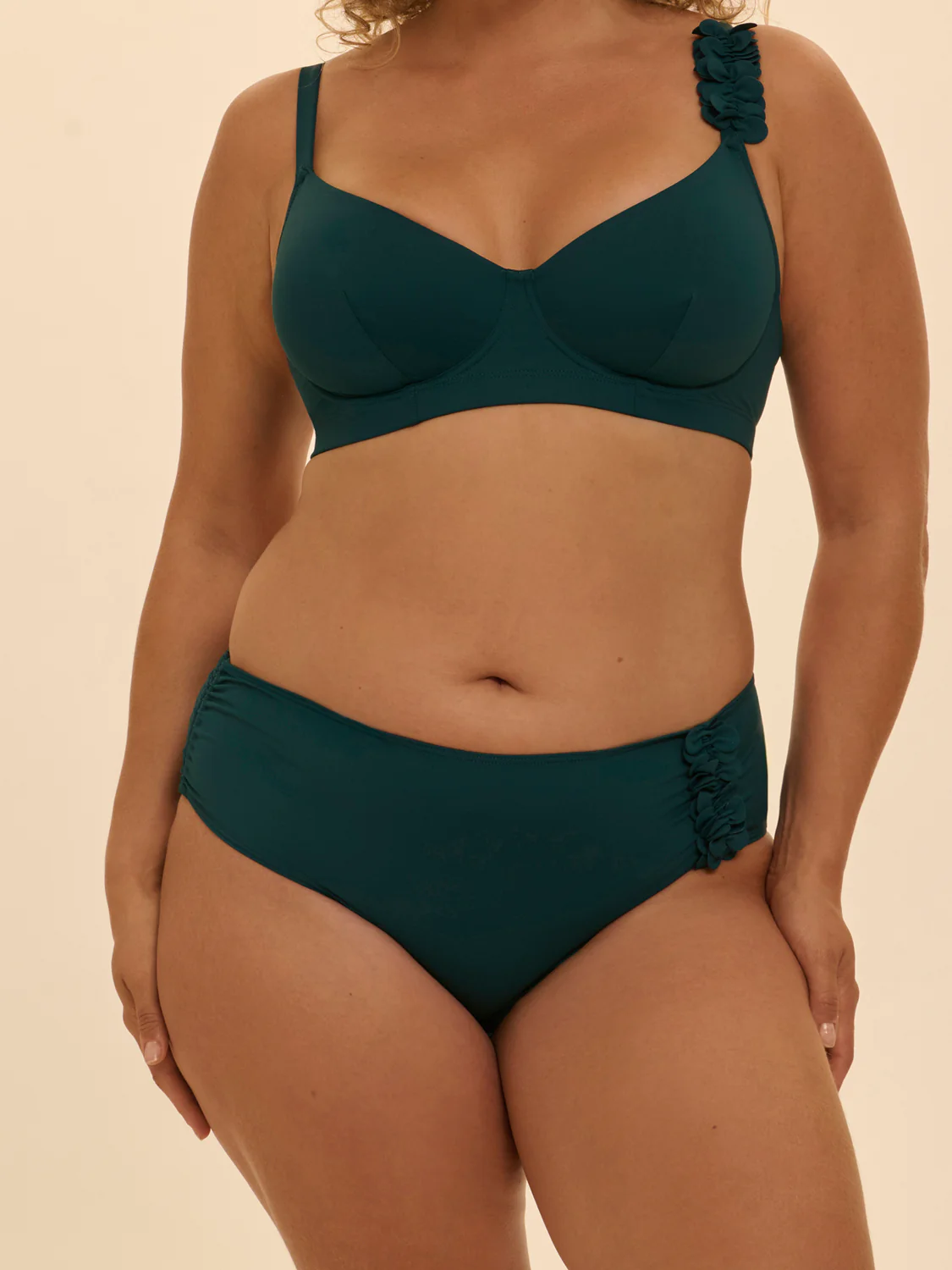 Culotte de bain taille haute - Emeraude – Image 8