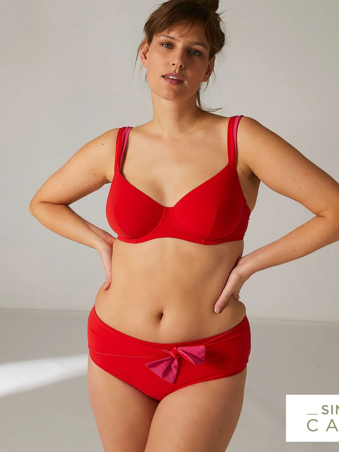 Culotte de bain taille haute - Cherry – Image 6