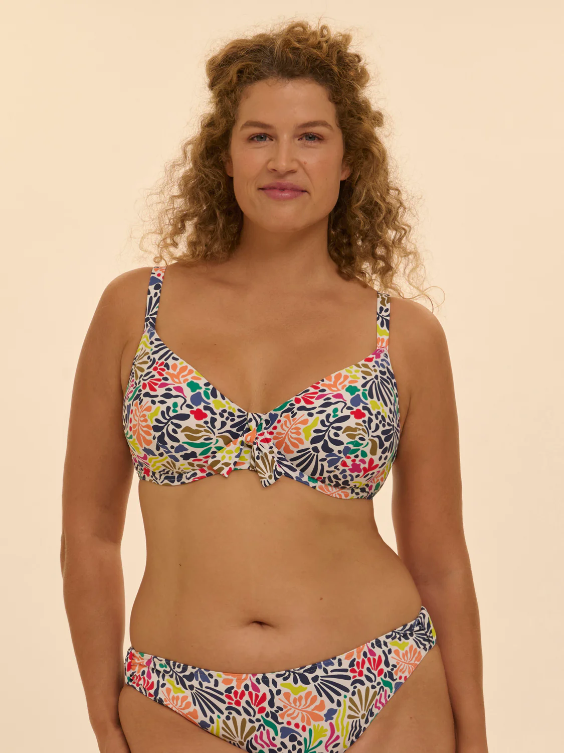 Haut de maillot de bain avec armatures - Imprimé tropico blanc – Image 4