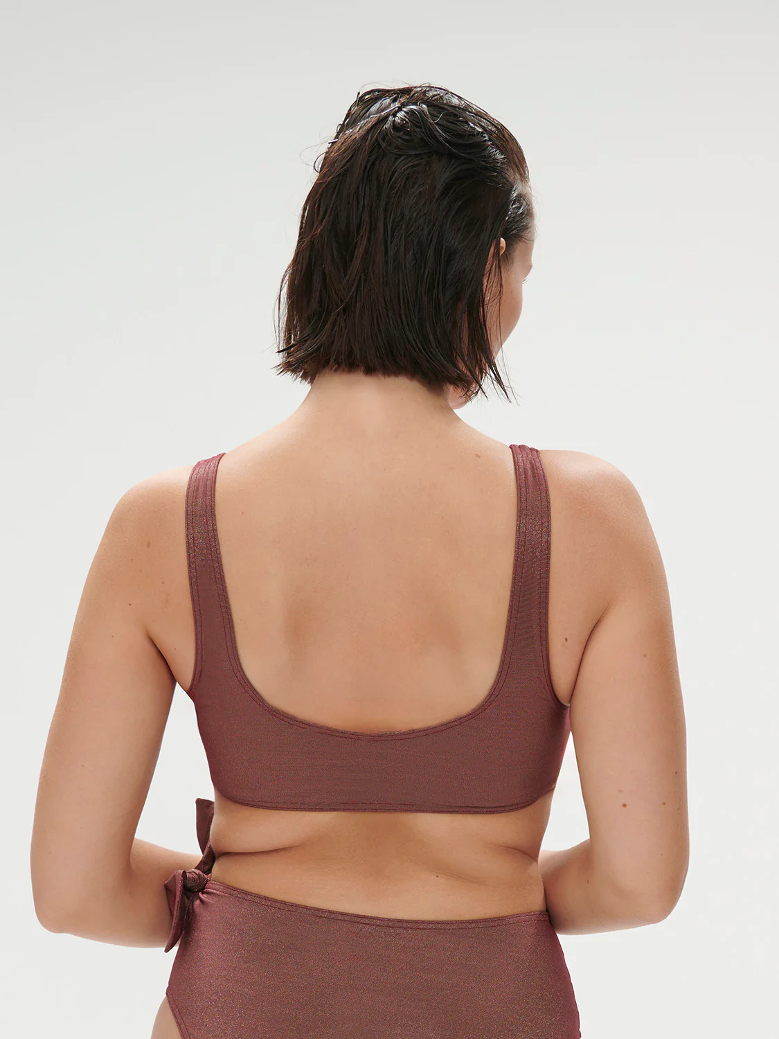 Haut de maillot de bain triangle sans armature - Lurex Dark Purple – Image 9