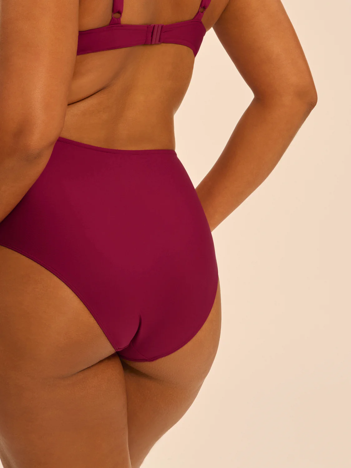 Culotte de bain taille haute - Cassis – Image 9