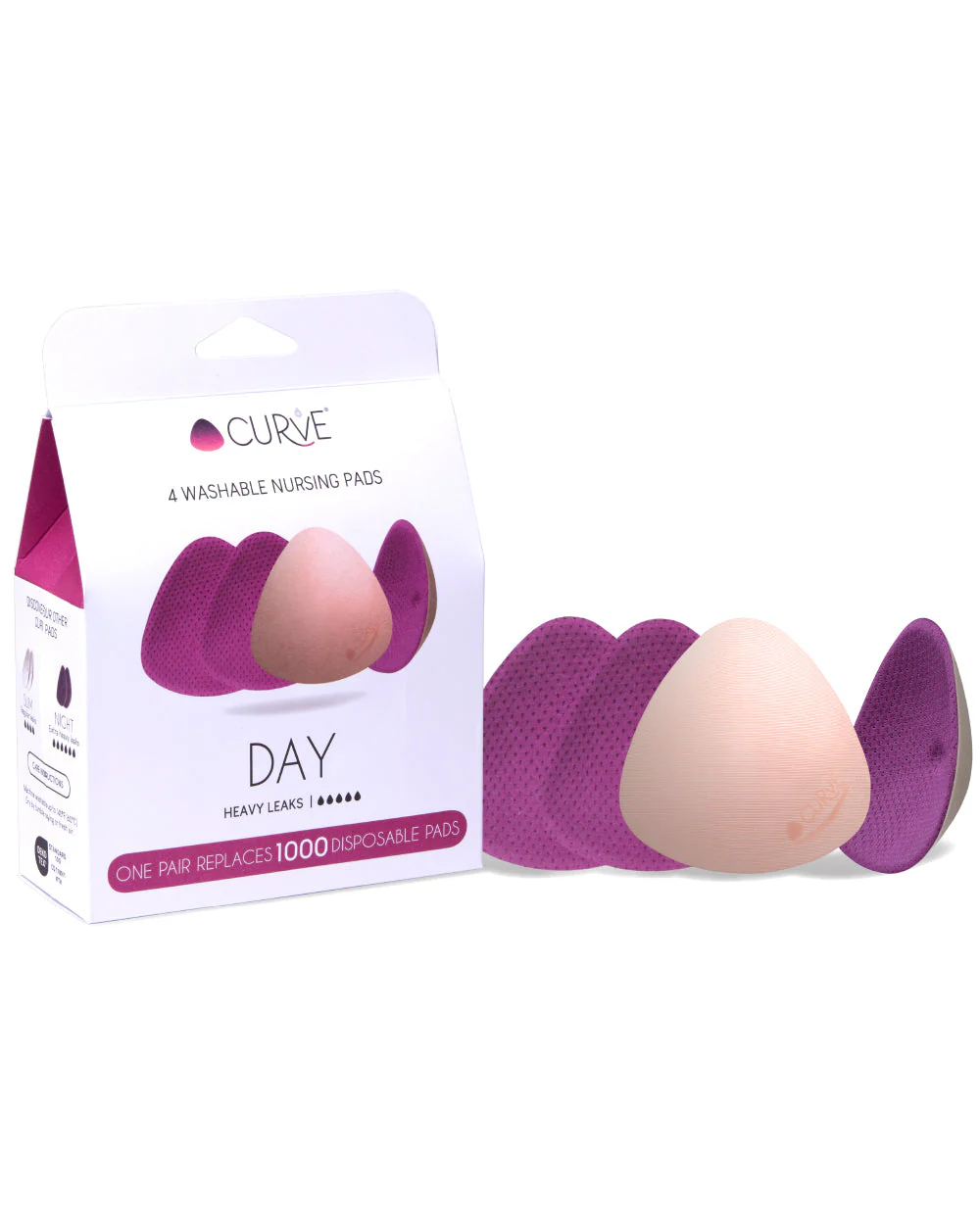 4 Essential Plus Day washable nursing pads