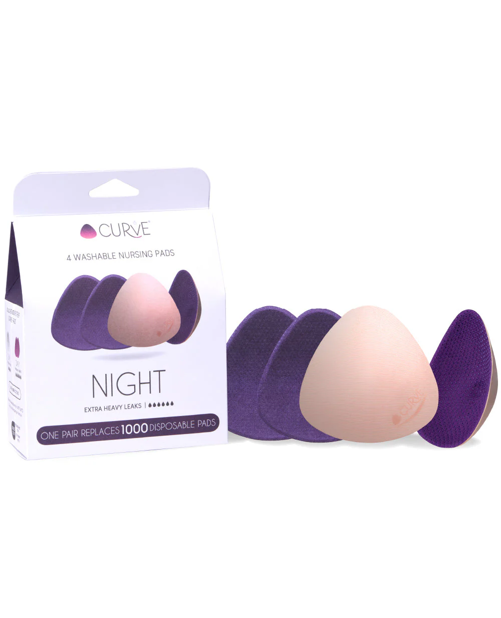 4 Essential Plus Night washable nursing pads