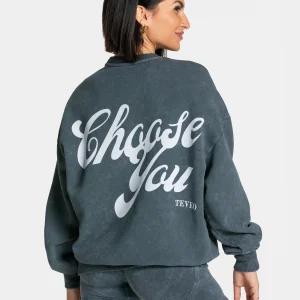 Acid Oversized Sweater "Navy"