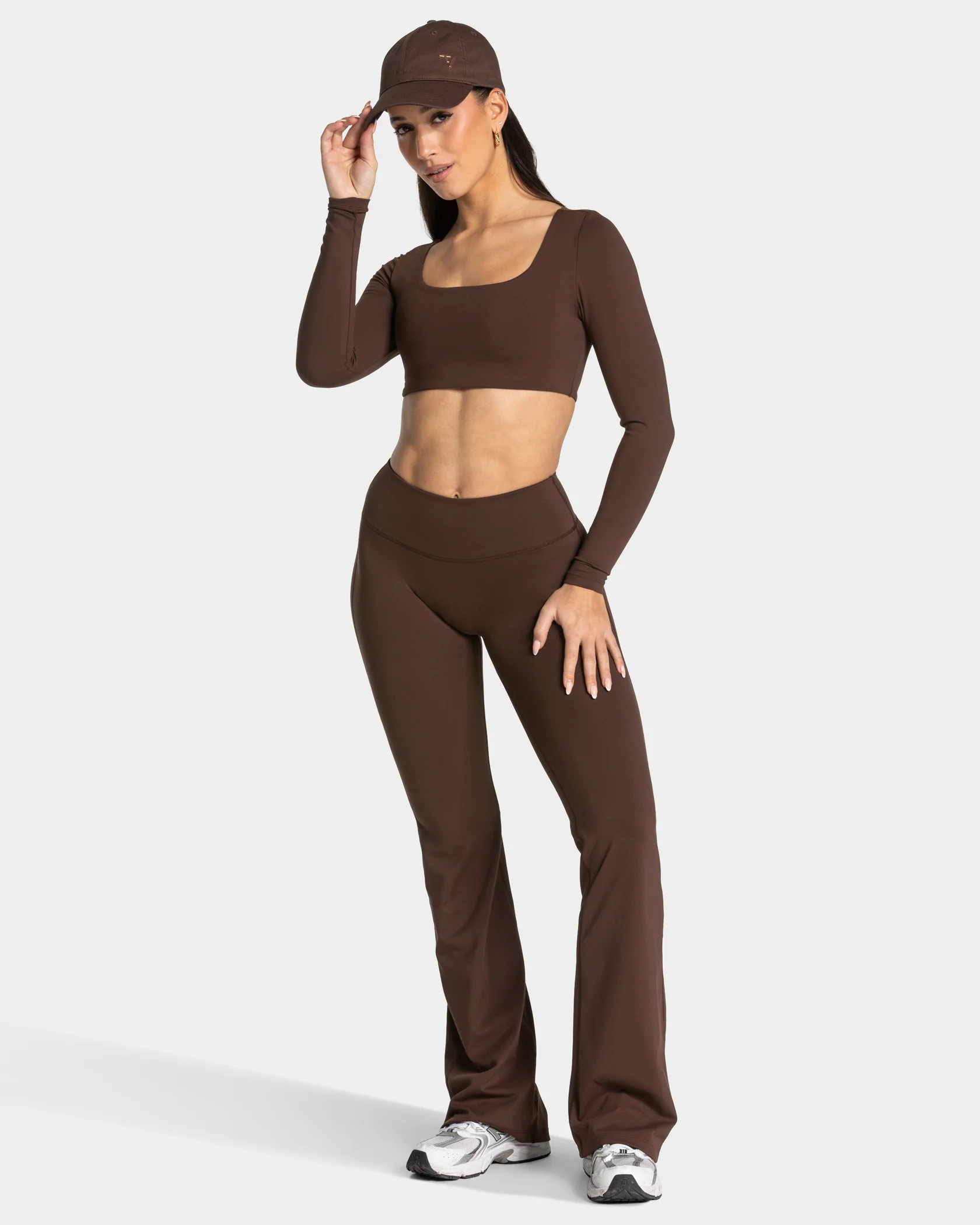 Allrounder Sculpt Scrunch Flared Leggings Regular "Espresso" – Image 6