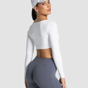 Allrounder Cropped Longsleeve "Weiß"