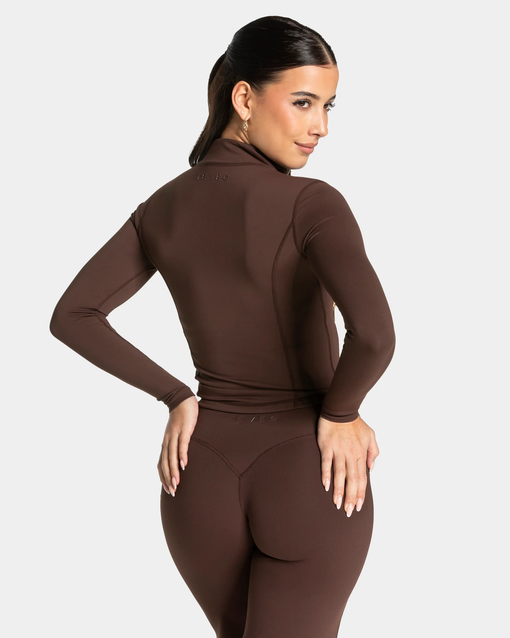 Allrounder Shaping Zip Jacke "Espresso - Gold" – Image 3