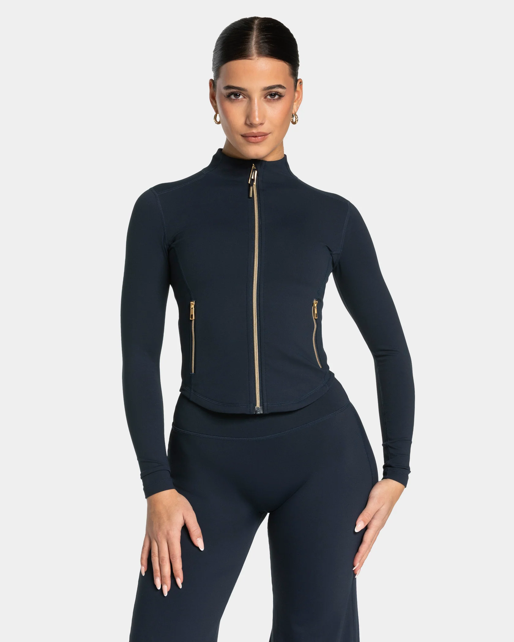 Allrounder Shaping Zip Jacke "Midnight - Gold" – Image 2