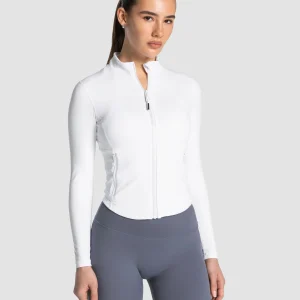 Allrounder Shaping Zip Jacke "Weiß"