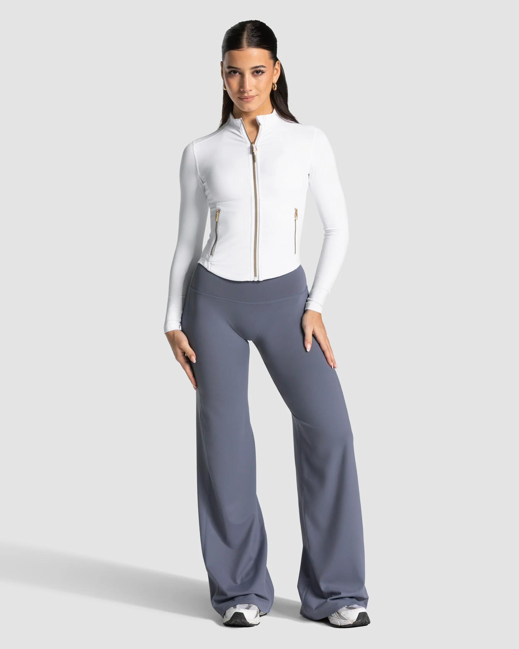 Allrounder Shaping Zip Jacke "Weiß - Gold" – Image 4