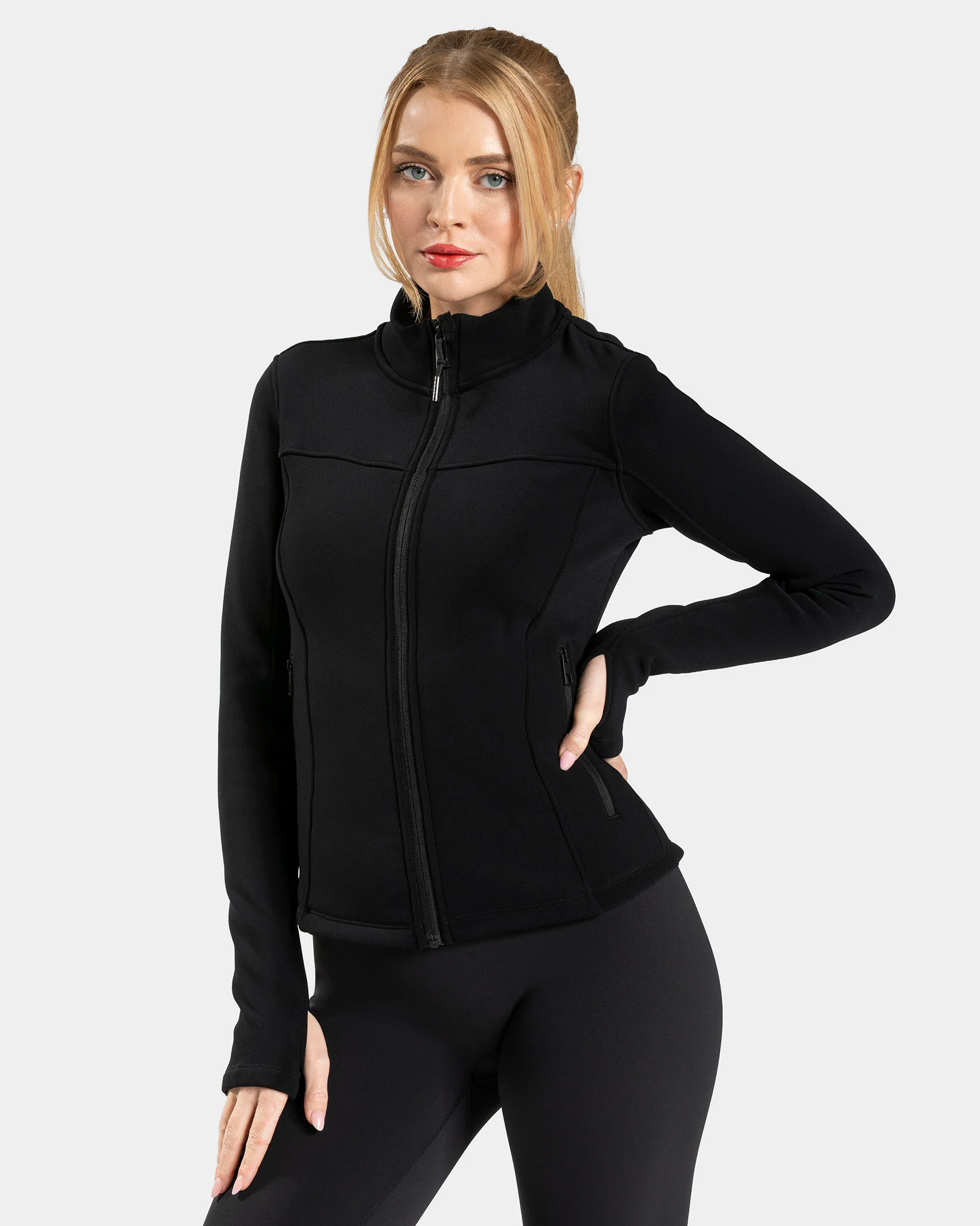 Allrounder Shaping Zip Jacke Extra Warm "Schwarz" – Image 2