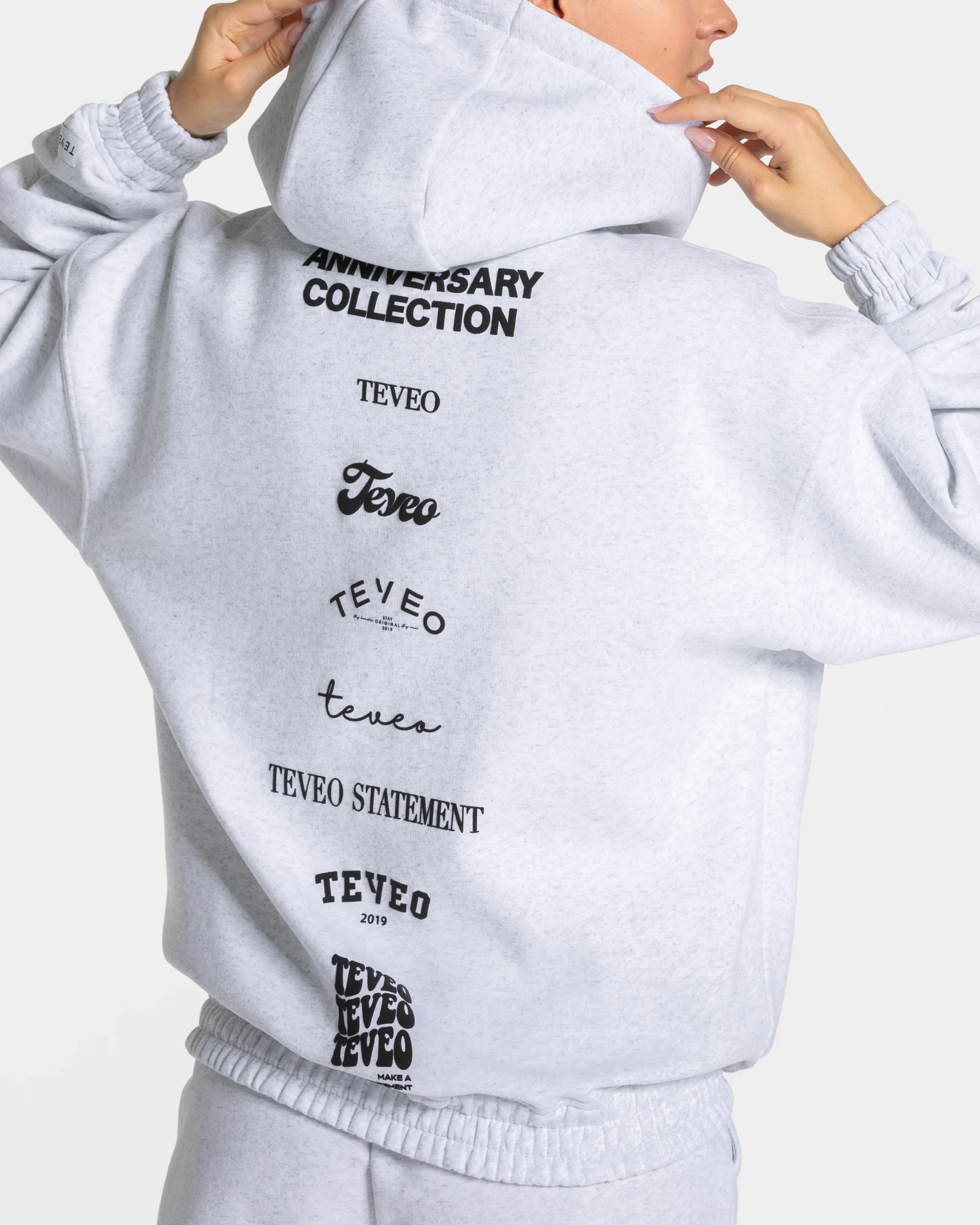 Anniversary Oversized Zip Jacke "Hellgrau" – Image 5