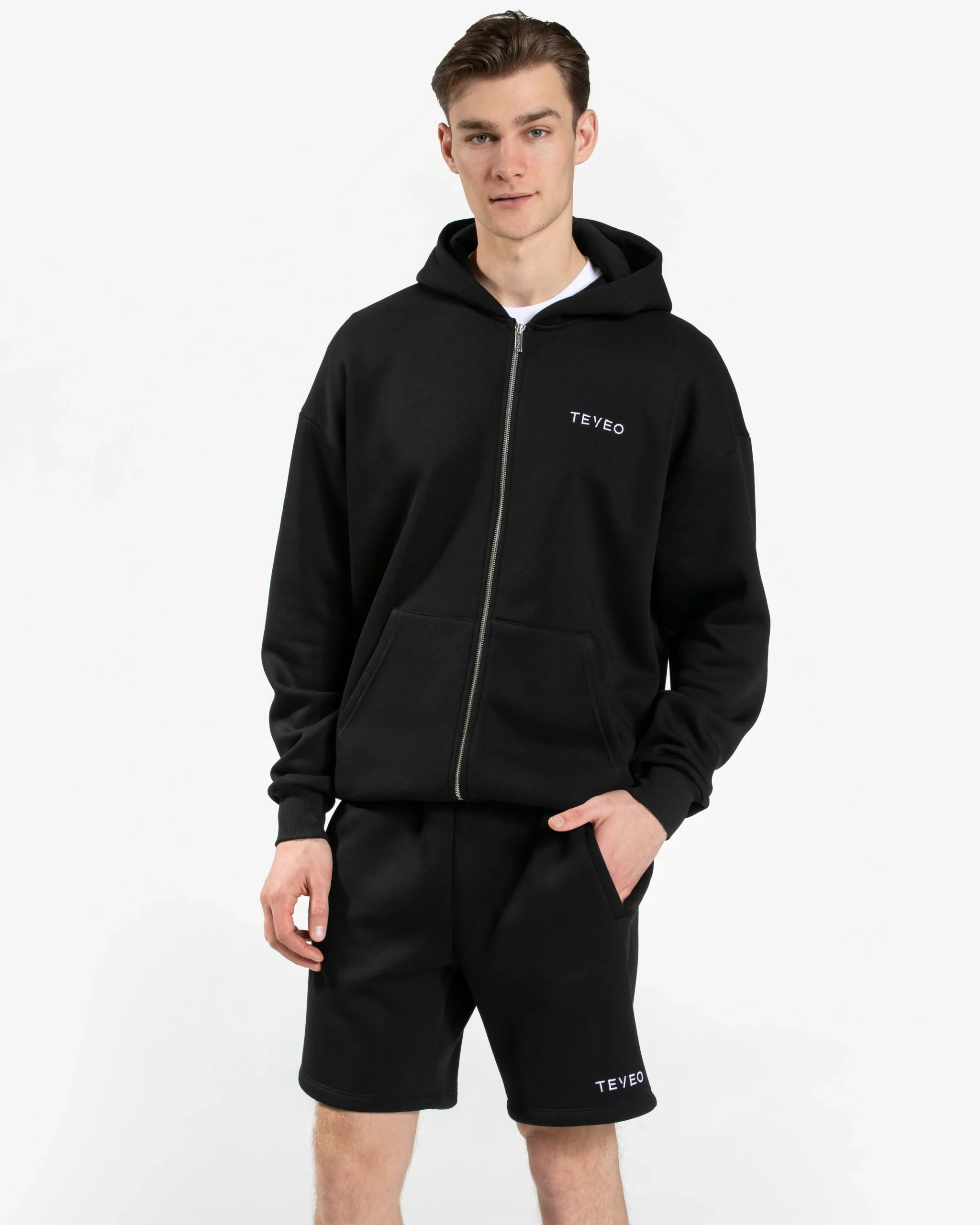 Arrival Oversized Zip Hoodie "Schwarz"