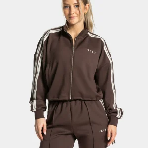 Club Cropped Zip Jacke "Espresso"