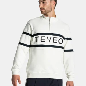 Club Half Zip Sweater "Off White - Midnight"