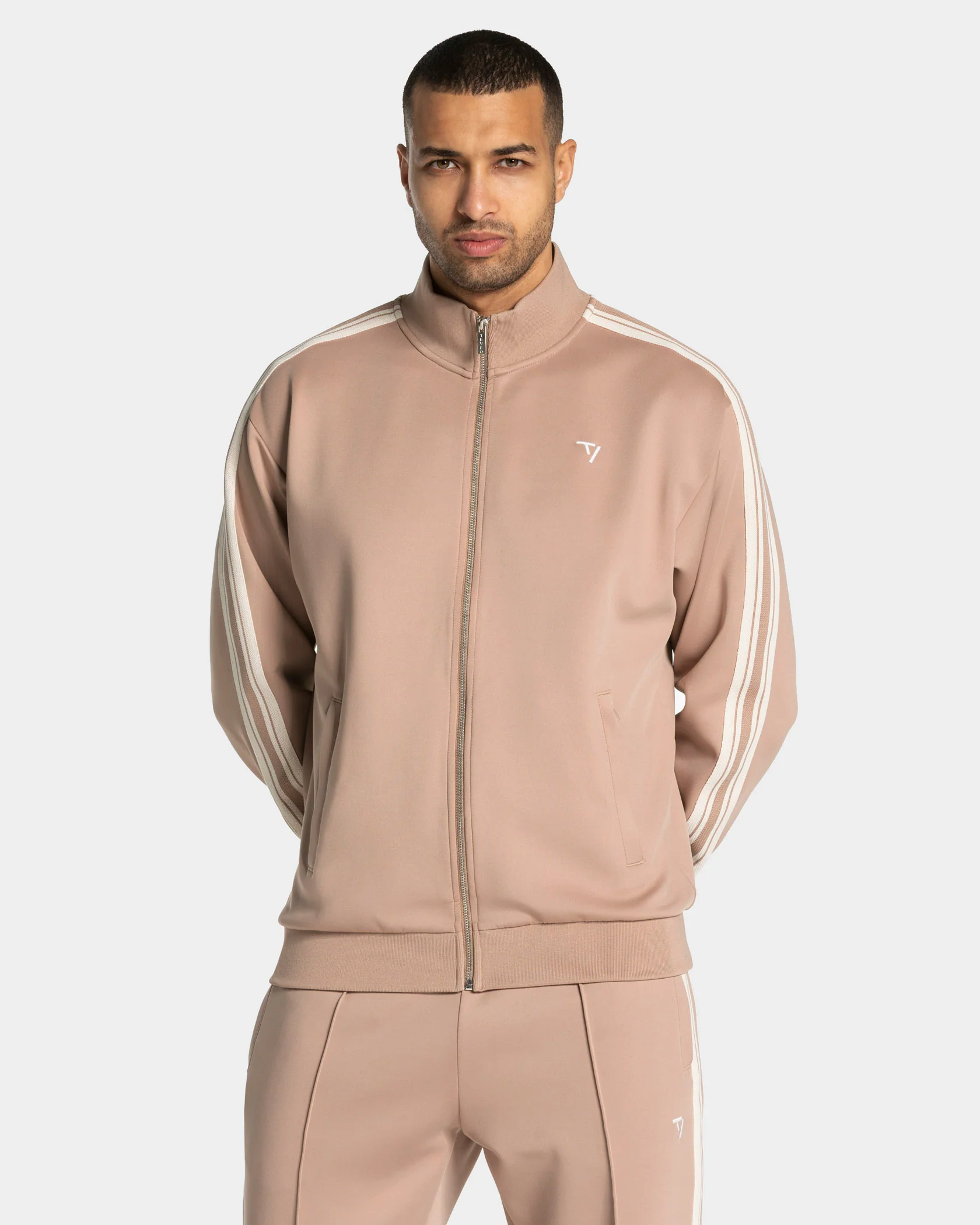 Club Zip Jacke "Beige"