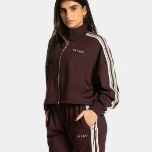 Club Cropped Zip Jacke "Merlot"