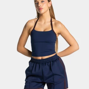 Club Neckholder Top "Dunkelblau"