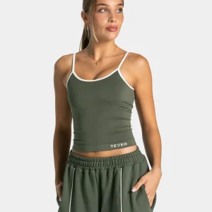 Contrastline Cami Top "Khaki"
