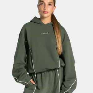 Contrastline Hooded Sweater "Khaki"