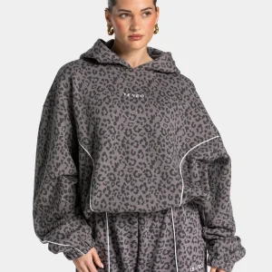 Contrastline Hooded Sweater "Leo Graphit"