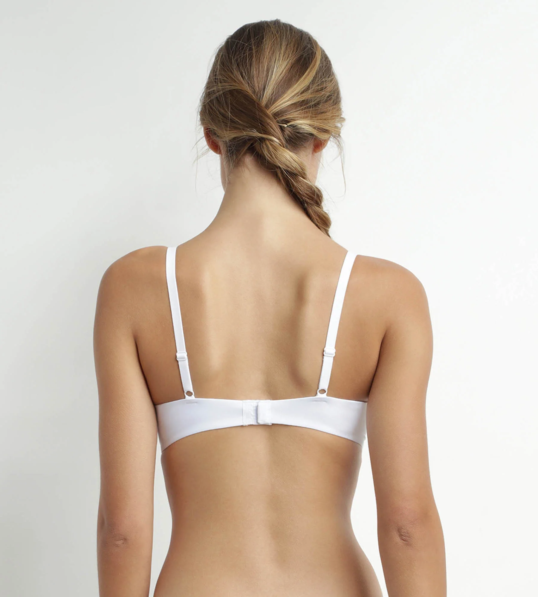 Soutien-gorge sans armature microfibre et tulle Blanc Daily Confort – Image 3