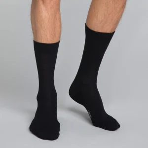 Mi-chaussettes coton X3 noir Homme Basic Coton