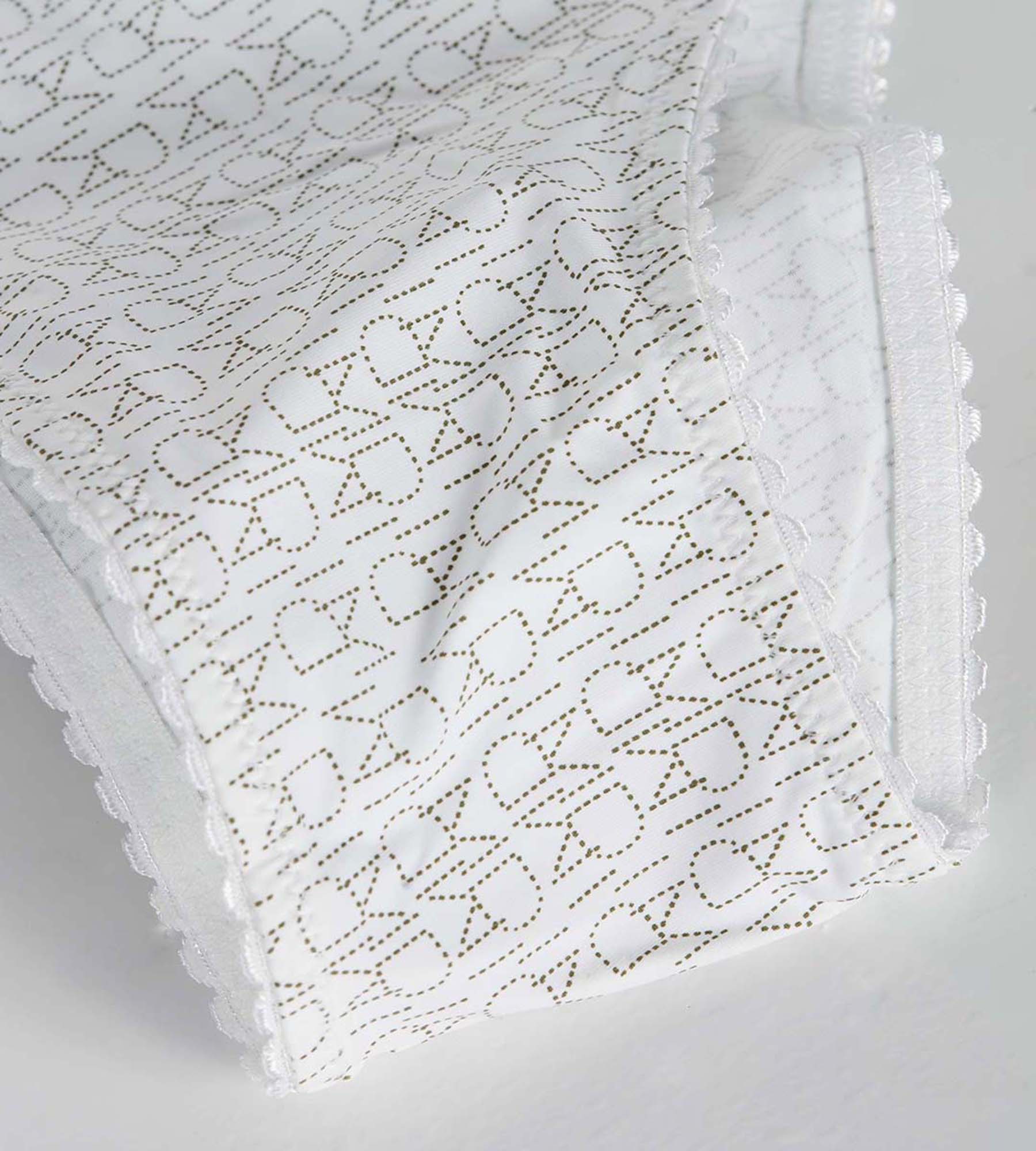 Shorty blanc fille imprimé logo Dim Touch – Image 4