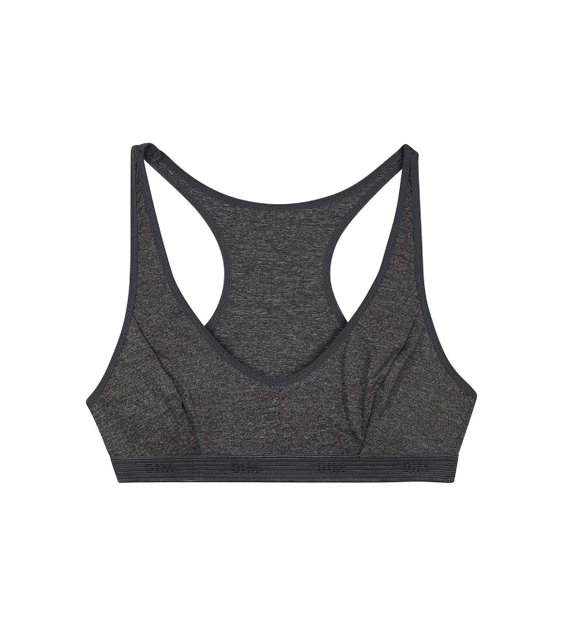 Brassière de sport pour fille Gris Chiné Foncé en microfibre Dim Micro – Image 2