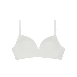 Soutien-gorge triangle Blanc à coques pour fille Dim Invisible