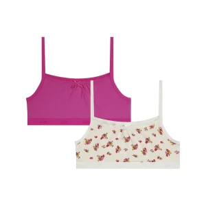 Lot de 2 soutiens-gorge fille coton stretch Rose Ocre Les Pockets