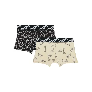 Lot de 2 boxers garçons en microfibre recyclée motif skate Dim Micro