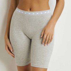 Cycliste femme côtelé Gris Chiné Dim Icons