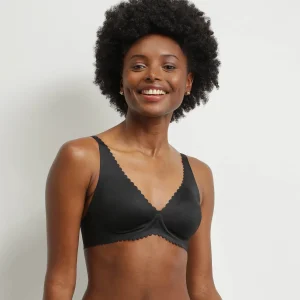 Soutien-gorge foulard à armatures en microfibre Noir Dim Body Touch