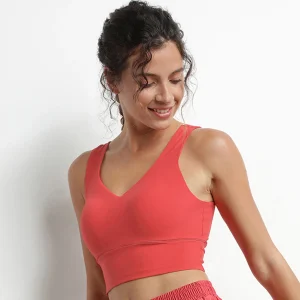 Brassière longue en microfibre sculptante Rouge Dim Move