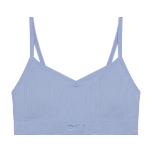 Brassière fille sans couture à mousses amovibles microfibre Bleu Dim
