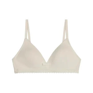 Soutien-gorge ado sans armature en microfibre et dentelle Ivoire Daily