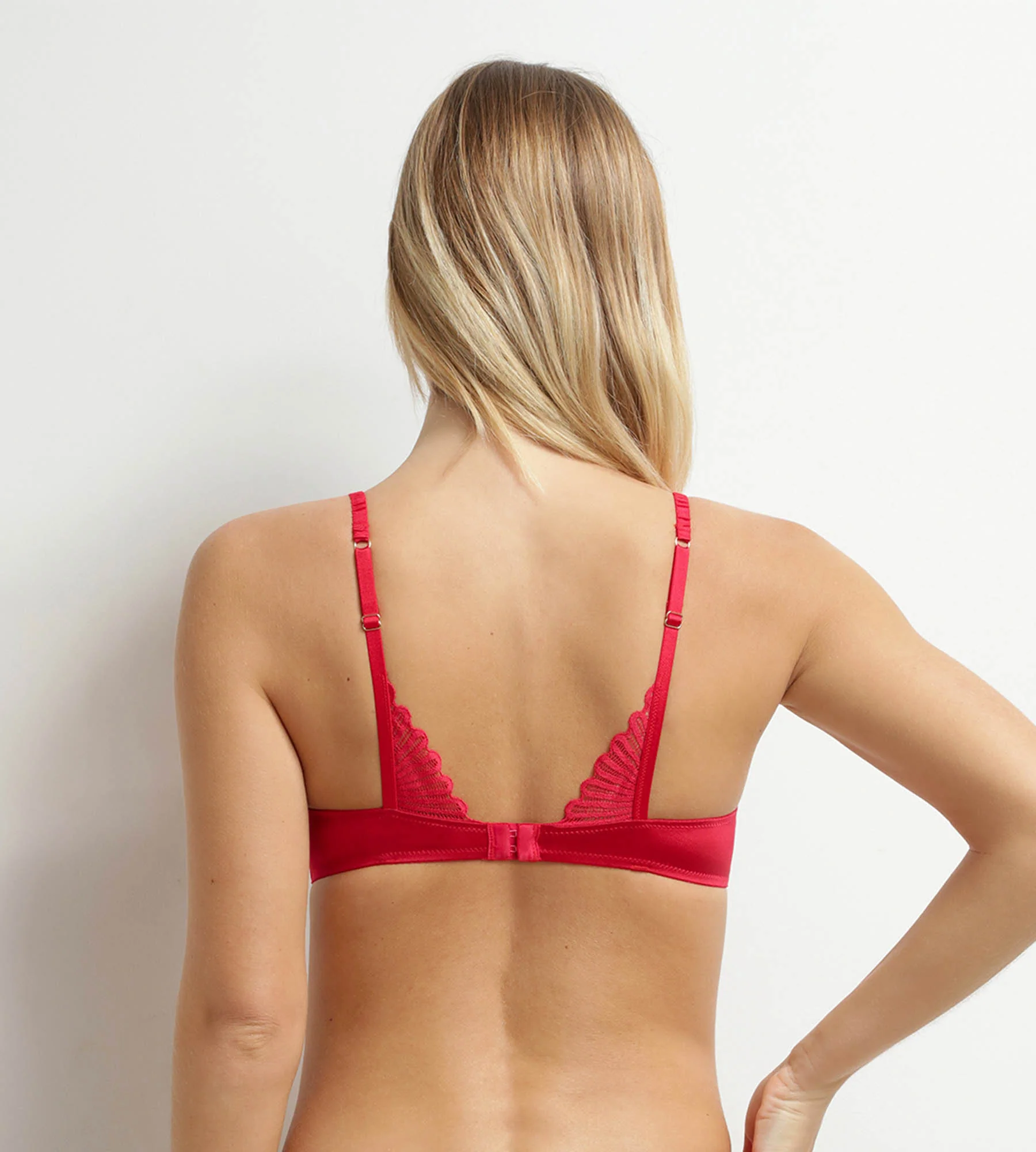 Soutien-gorge à armatures en satin et dentelle Rouge Dim ChocoLove – Image 3