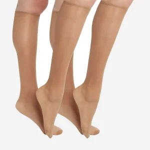 Lot de 2 mi-bas Cannelle Sublim Voile Brillant 15D