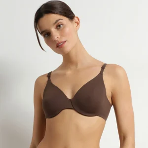 Soutien-gorge à armatures en microfibre Marron Dim Invisible