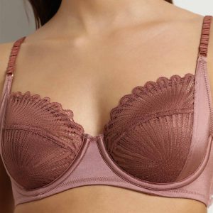 Soutien-gorge full cup à armatures en dentelle Marron Chocolove