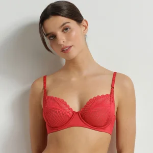 Soutien-gorge full cup à armatures en dentelle Rouge Chocolove
