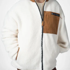 Veste sherpa, manteau unisexe cream