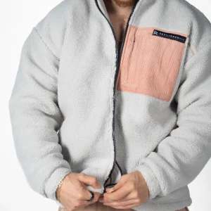 Veste sherpa, manteau unisexe Grey