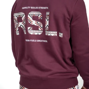 Pull mixte bio burgundy “RSL aztec”