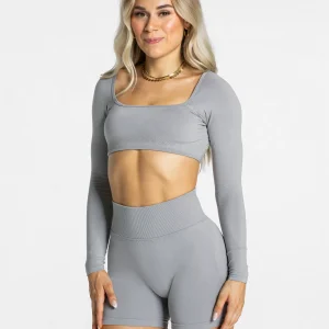 Femme Backless Longsleeve "Grau"